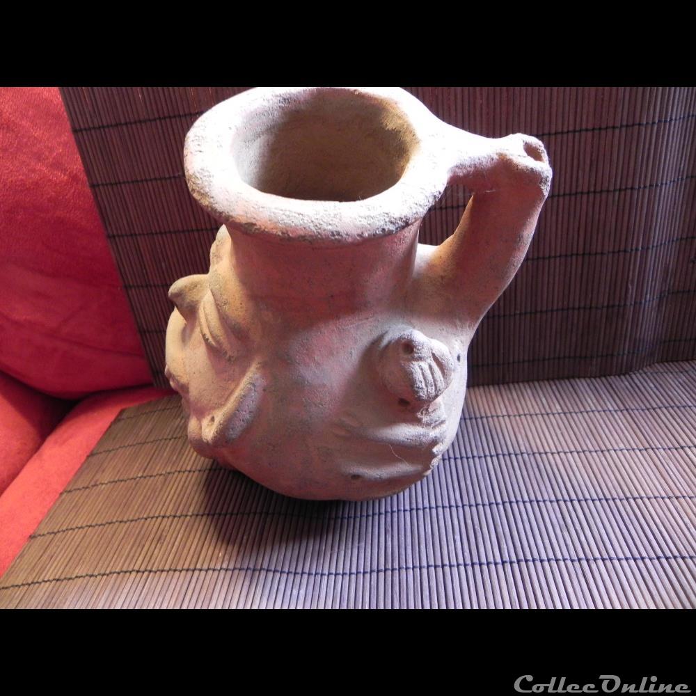 art antiquite archeologie amerique vase anthropomorphe