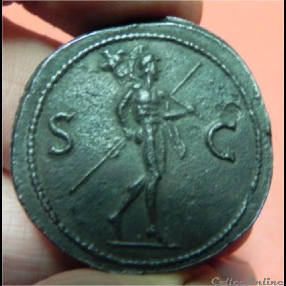 Faux moderne Vitellius sesterce 3 monnaie antique romaine faux moderne vitellius sesterce