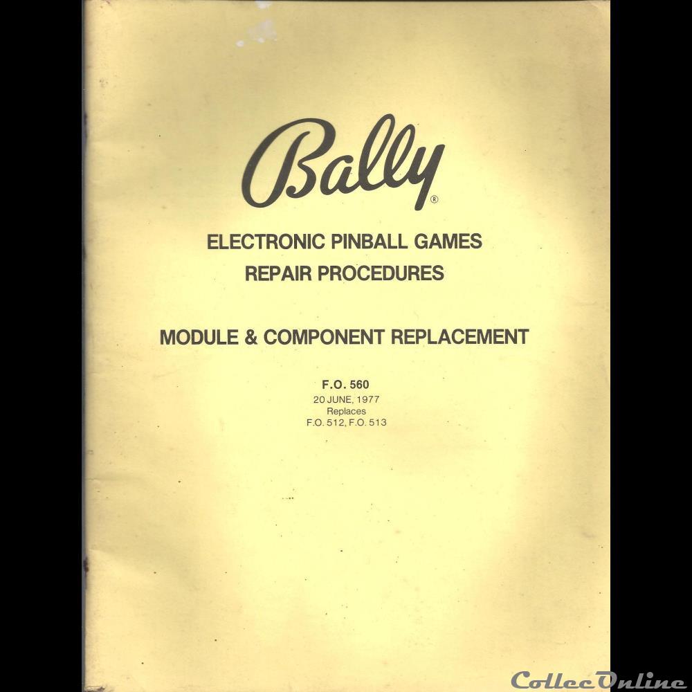 Bally Electronic Pinball Games Repair Procedures Module & Component Replacement