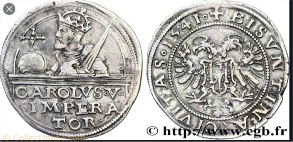 monnaie france feodale besancon gros 1542