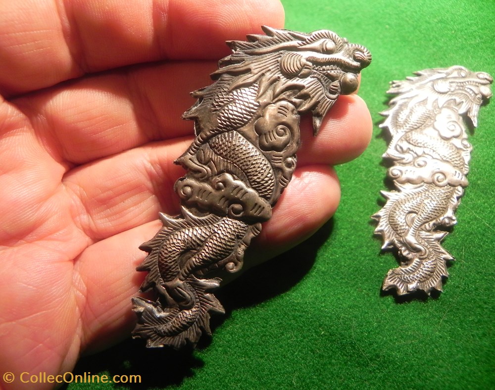 art antiquites asiatique dragons argent