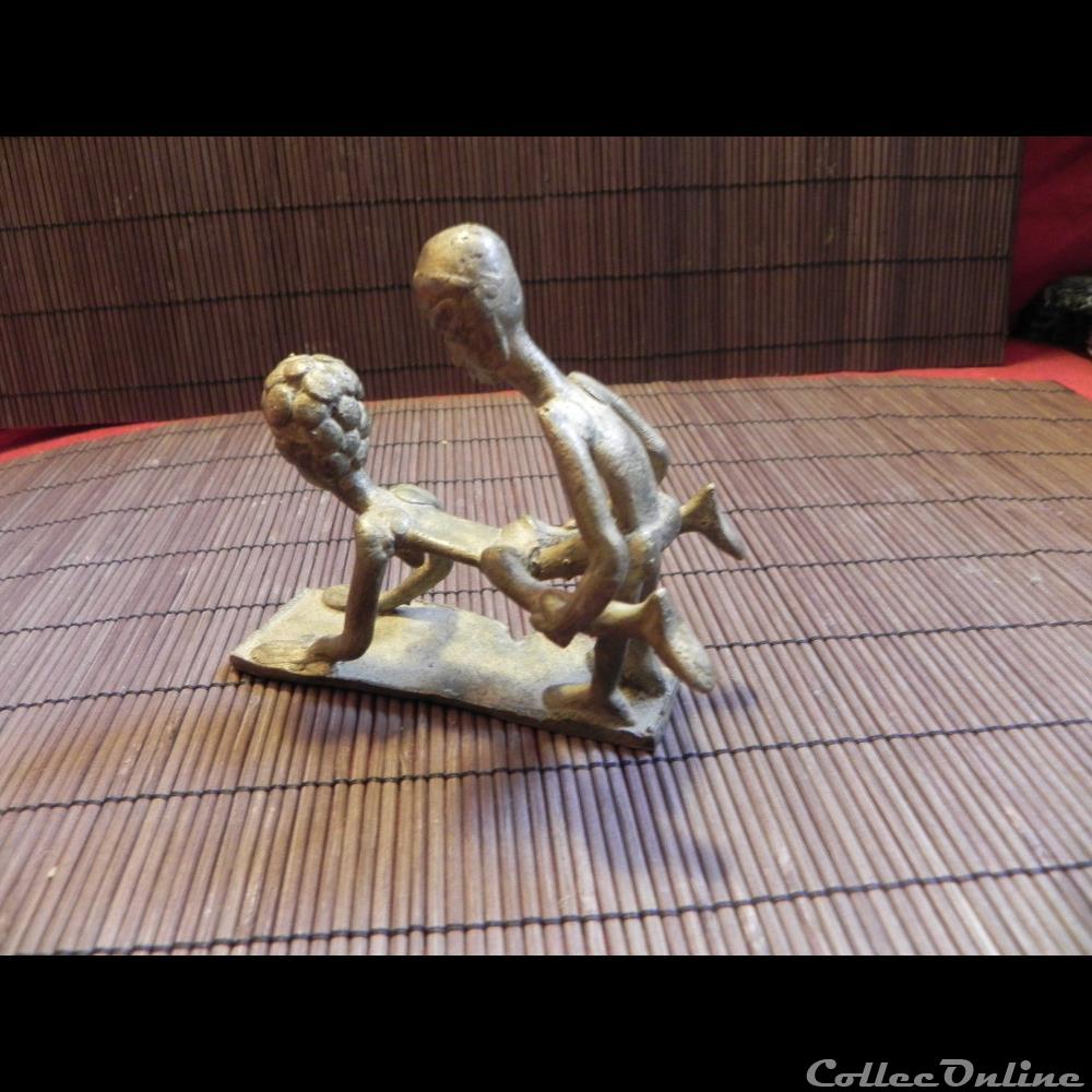 poids à or de chefferie couple de paysans brouette primitive 2 poids a or de chefferie couple de paysans brouette primitive