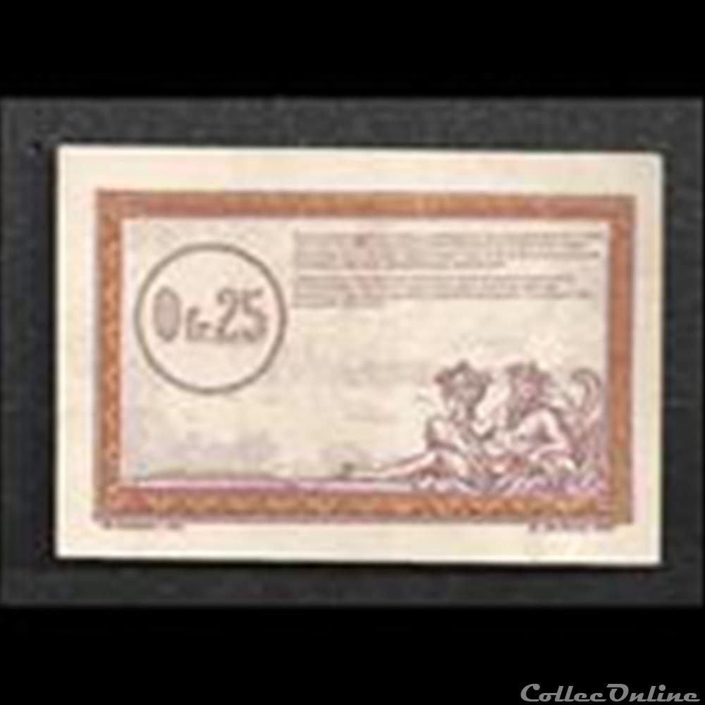 billet france diver 0 25 franc regie des chemins de fer