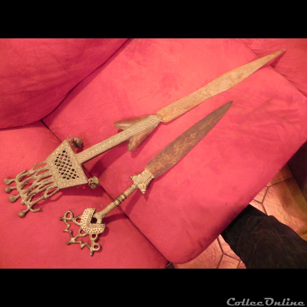 couteau Vere du Cameroun/Nigéria // épée royale de parade Yoruba 3 art antiquites africain armes couteau vere du cameroun nigeria epee royale de parade yoruba