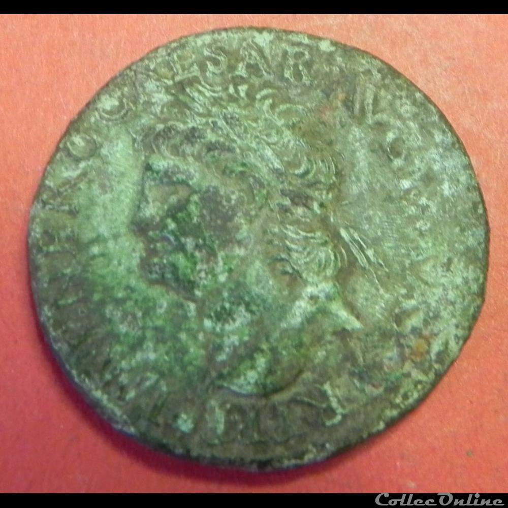 monnaie antique romaine neron tete a gauche