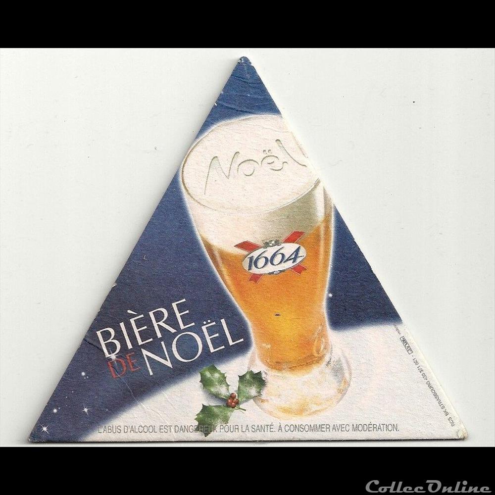 sous bock de bière de Noel 1664 bistrot alimentation mandat territoriaux sous bock de biere de noel 1664