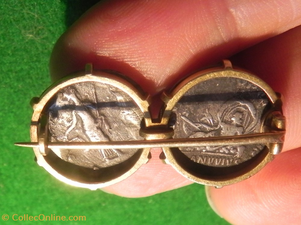 monnaies antiques a romaines imperiales et republicaines broche deux denier domitien