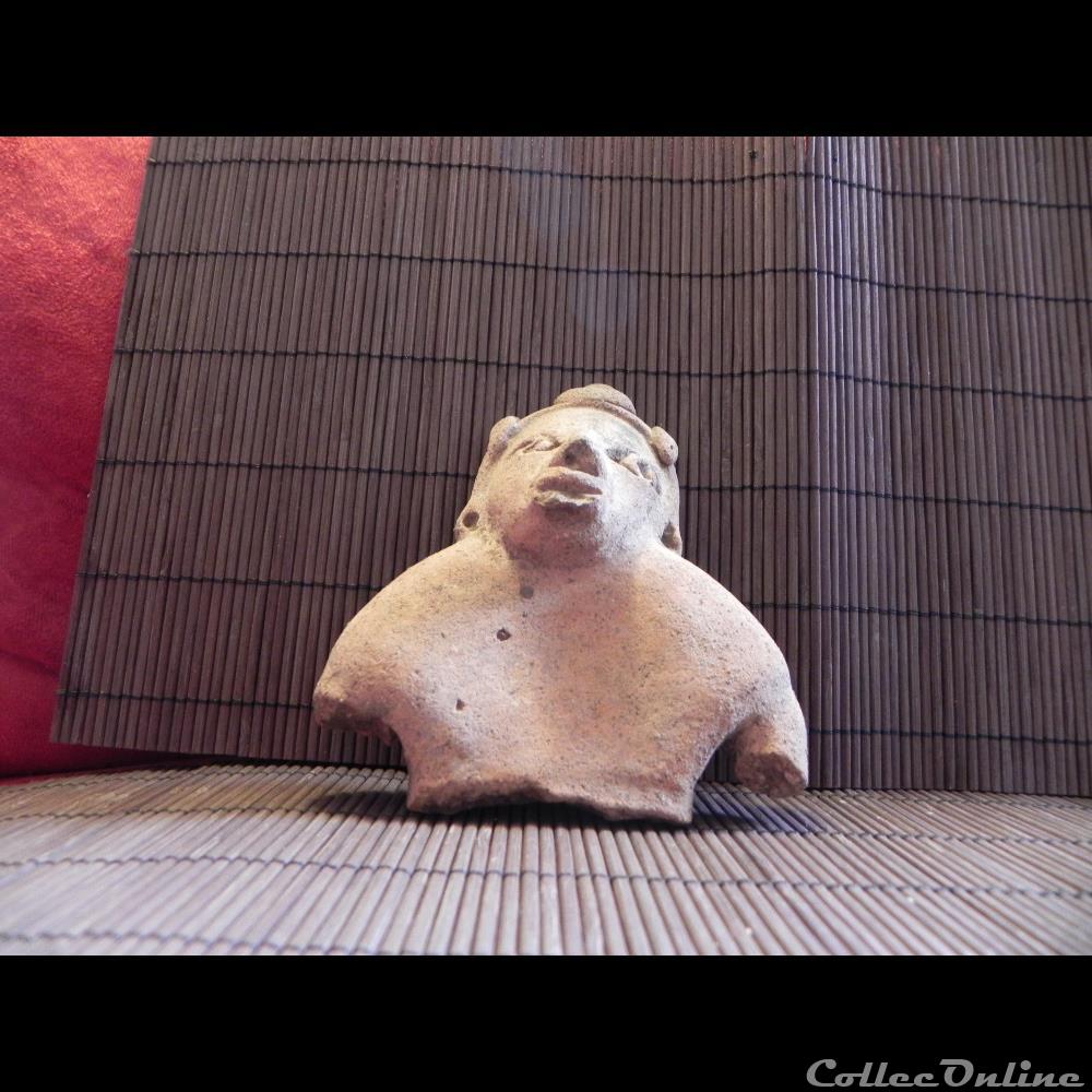 fragment de personnage , TERRE CUITE art antiquite archeologie amerique fragment de personnage terre cuite