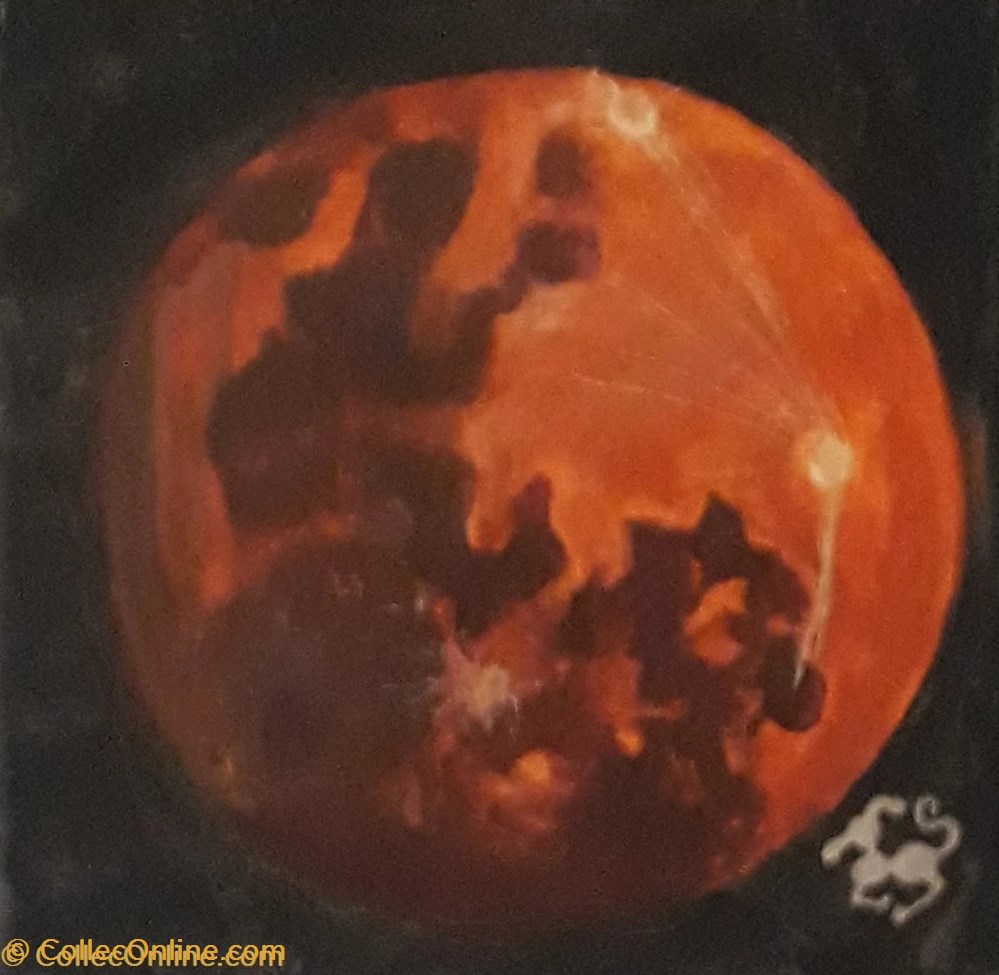 art antiquites peintures dessins lune rousse peinture acrylique sur toile visages et animaux