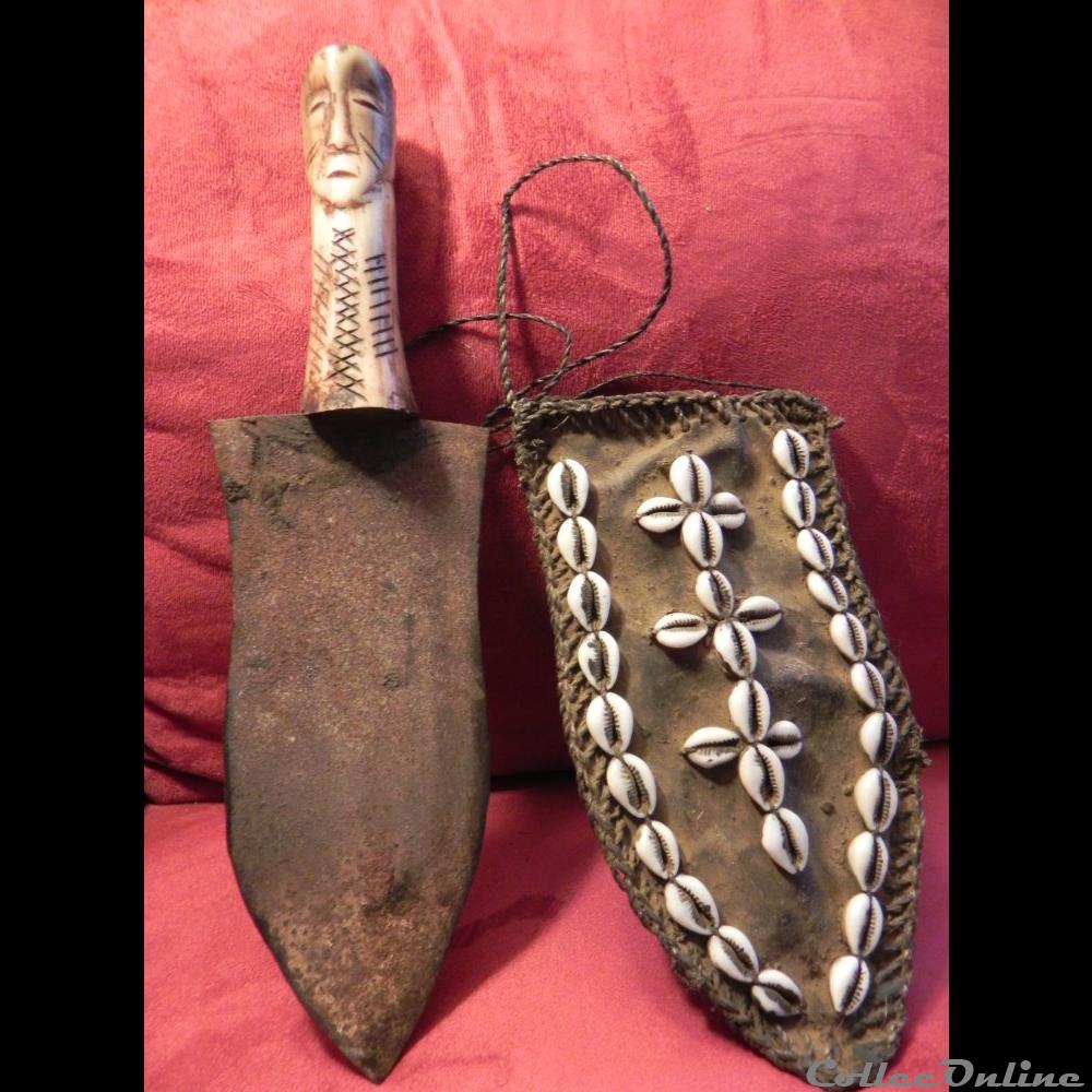 couteau de fer KUBA CONGO ? 2 militarium arme blanch mandat territoriaux couteau de fer kuba congo