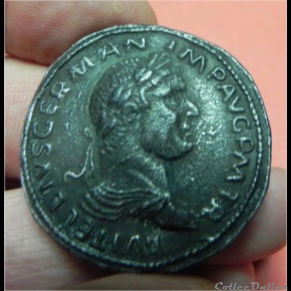 Faux moderne Vitellius sesterce 2 monnaie antique romaine faux moderne vitellius sesterce
