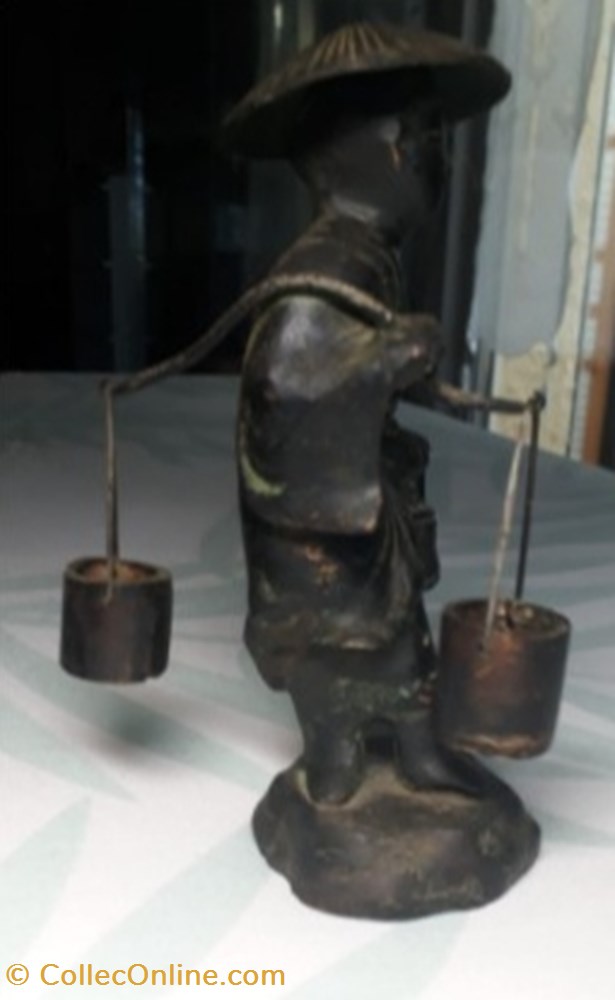 art antiquite asiatique porteur eau indo bronze
