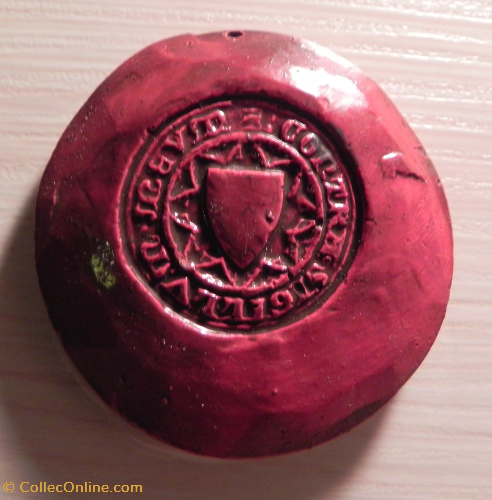JEAN DE CHALON 1394 copie contre sceau art antiquite sceaux jean de chalon 1394 copie contre sceau