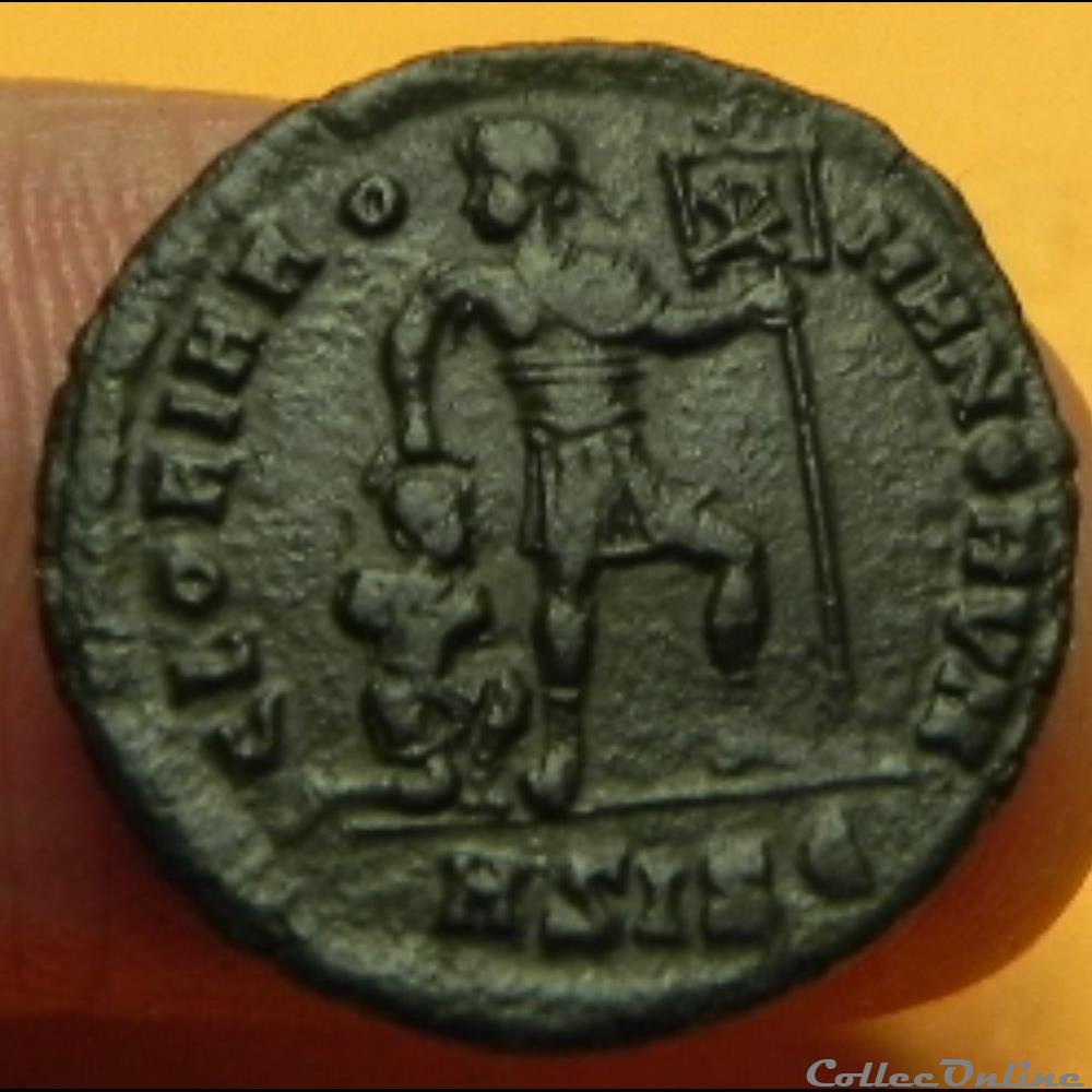monnaie antique romaine valentinien i hsis ae3 gloria romanorvm