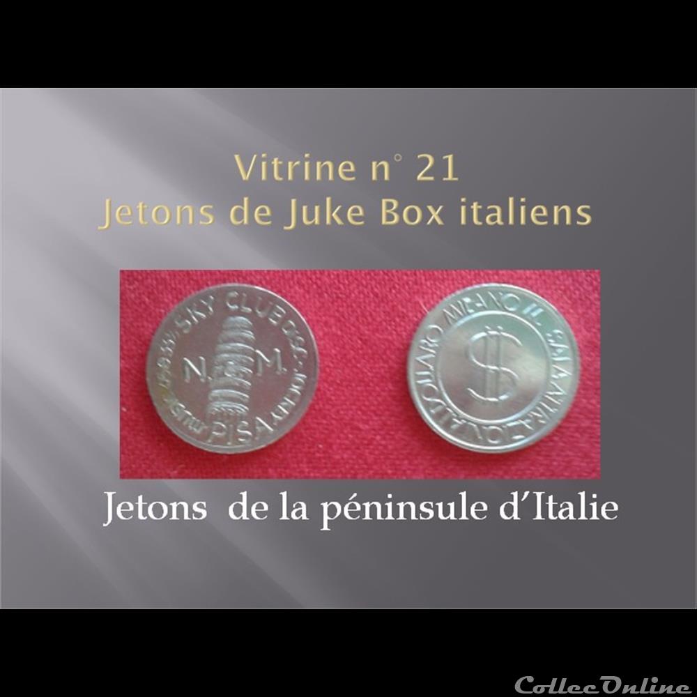 jeton de juke box italien medaille religieuse mandat territoriaux jeton de juke box italien