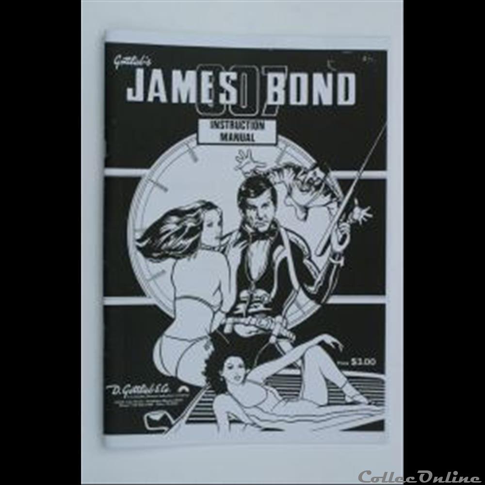 jeux jouet de bar arcade mandat territoriaux manuel instruction flipper james bond gottlies 1980