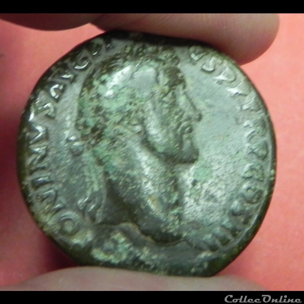 sesterce Antonin le Pieux romaine monnaie antique sesterce antonin le pieux romaine