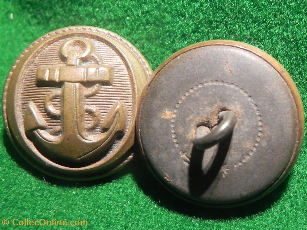 vetements et accessoires boutons militaires bouton ancre de forme ronde dite bouclier