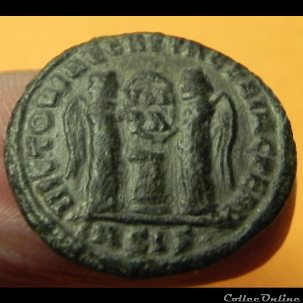 constantin I VICTORIAE LAETAE PRINC PERP/ VOT nummus ASIS 2 monnaie antique romaine constantin i victoriae laetae princ perp vot nummus asis