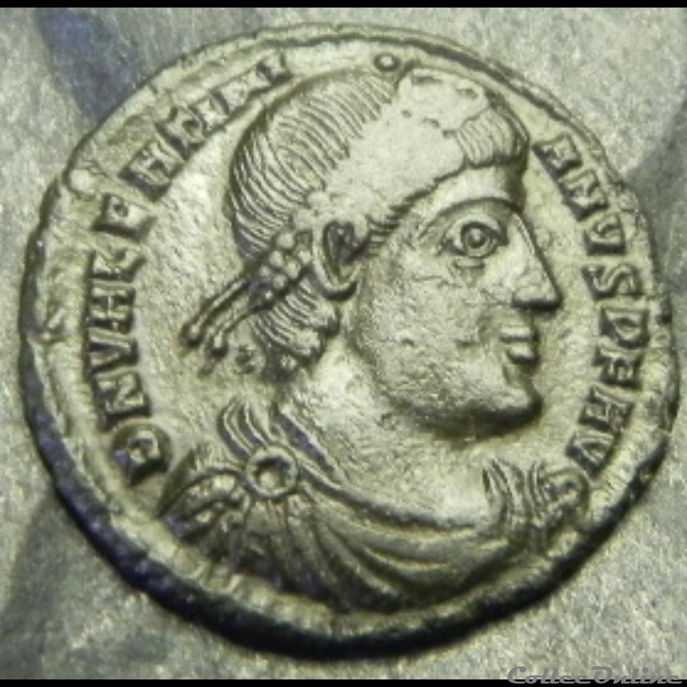 monnaie antique romaine valentinien i hsis ae3 gloria romanorvm