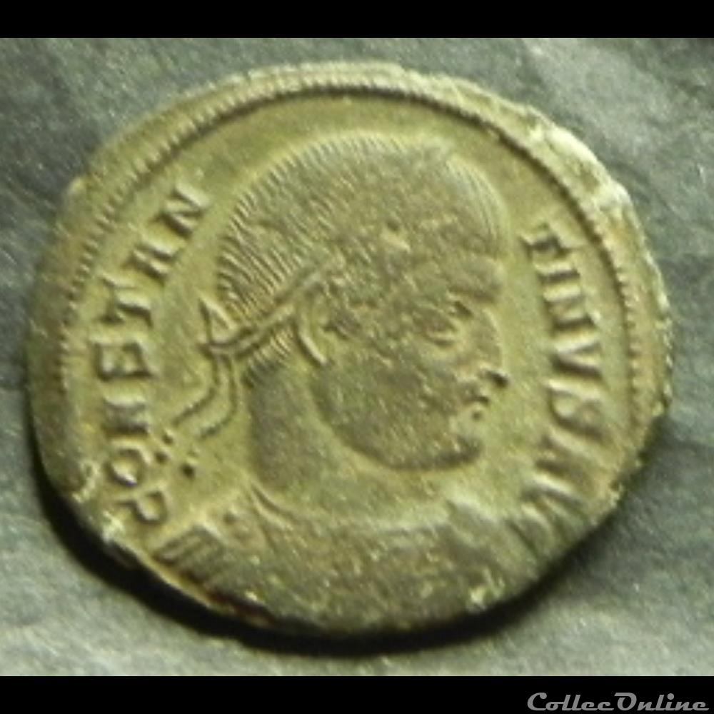 monnaie antique romaine constantinus ptr virtv s avgg 328 329 porte camp
