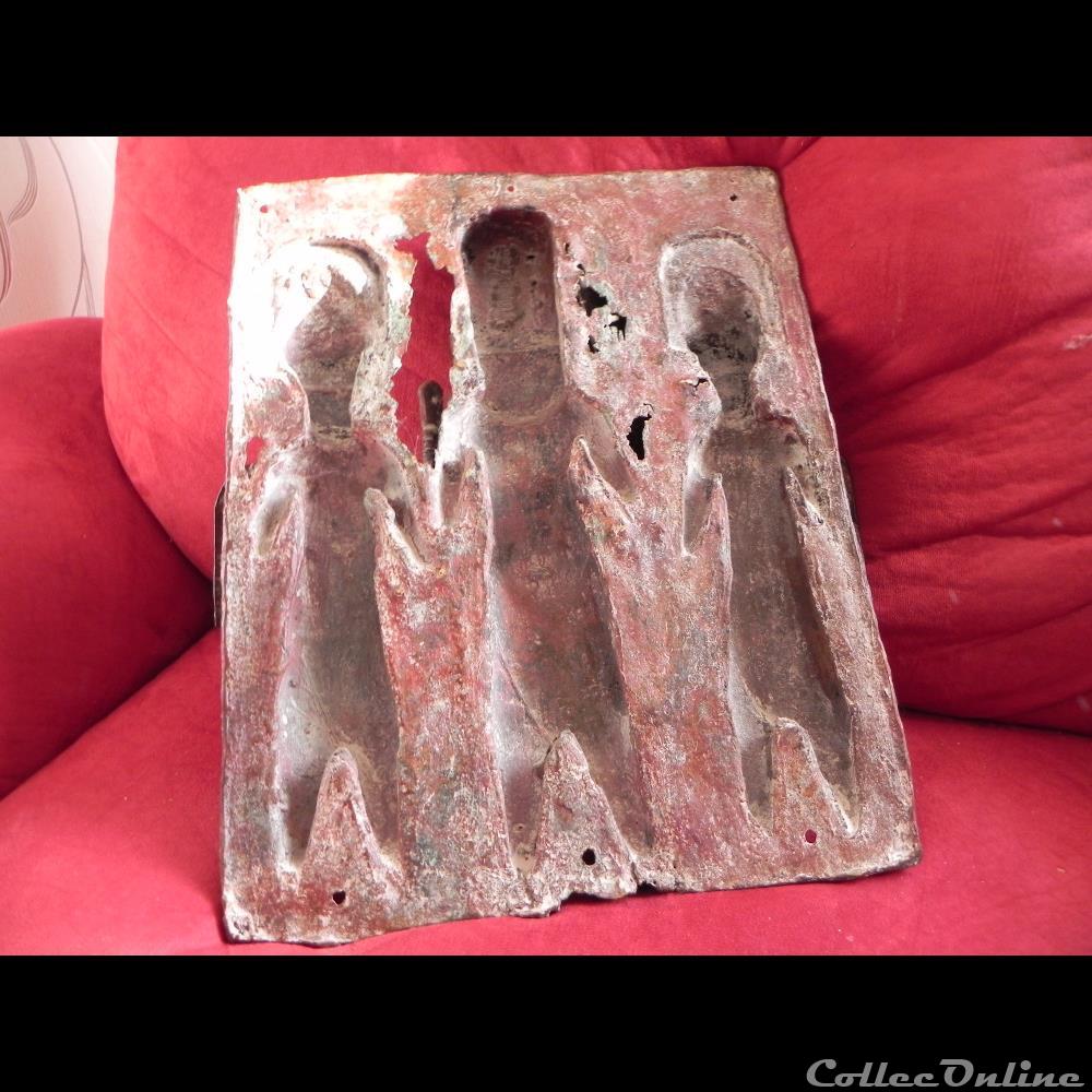 art antiquite africain statue plaque roi du benin et dignitaires