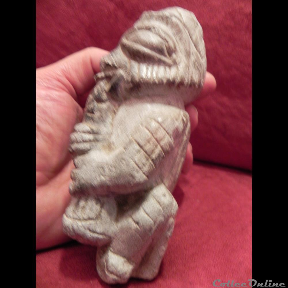 art antiquite africain statuette kissi pierre de lard steatite sierra leone