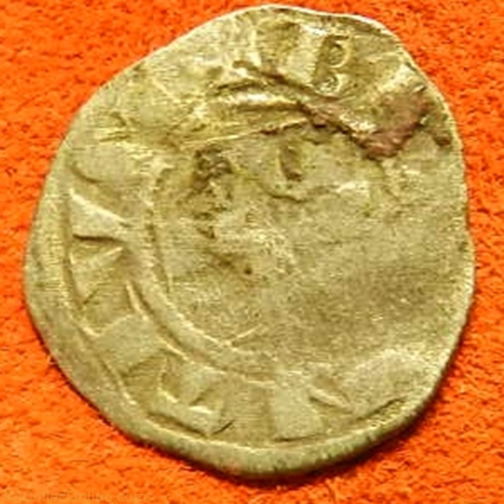 denier main bénissant doigts courts et plats Besançon monnaie france feodale denier main benissant doigts courts et plats besancon