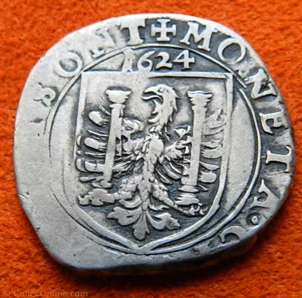 Besançon 8 gros 1624 monnaie france feodale besancon 8 gros 1624