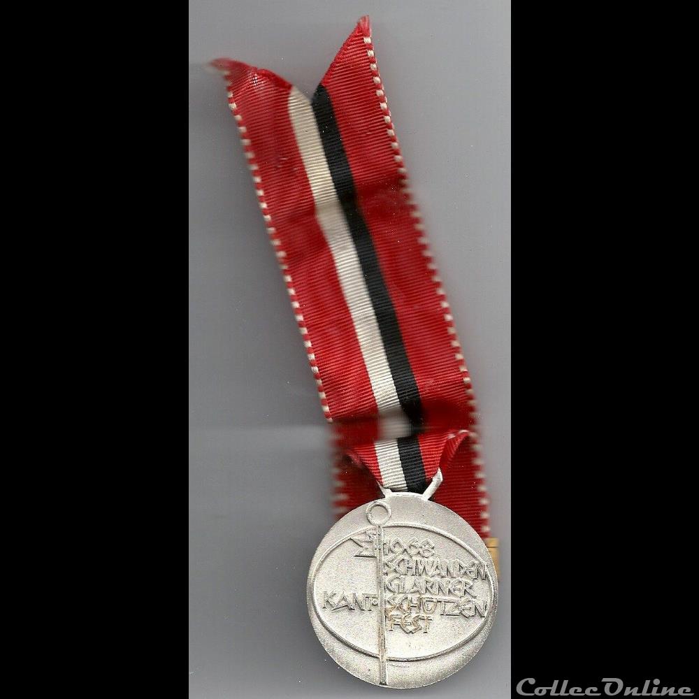 1968 schwanden glarner pistolet médaille de tir Suisse MAS1968 mandat territoriaux 1968 schwanden glarner pistolet medaille de tir suisse mas1968