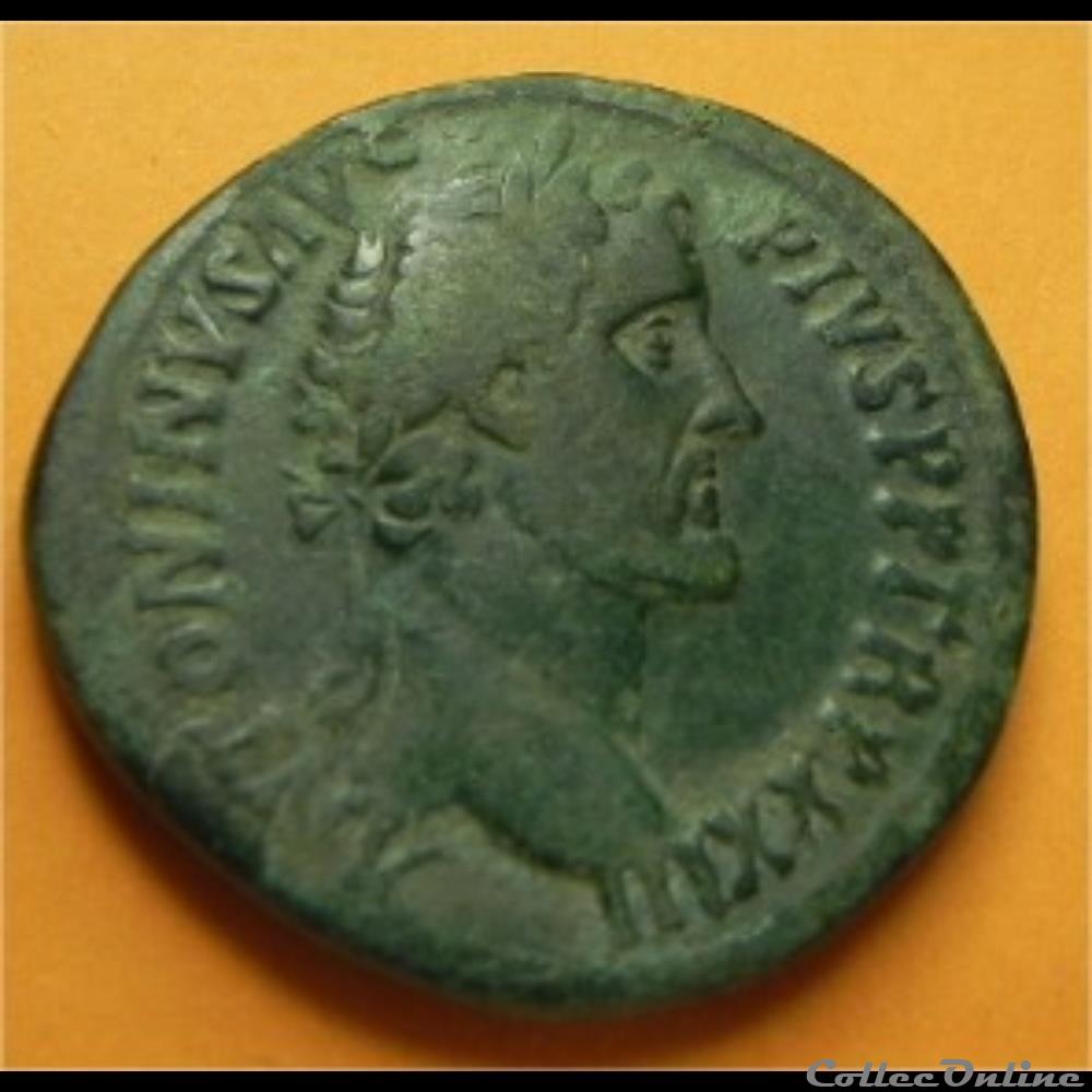 sesterce Antonin le Pieux 5 monnaie antique romaine sesterce antonin le pieux