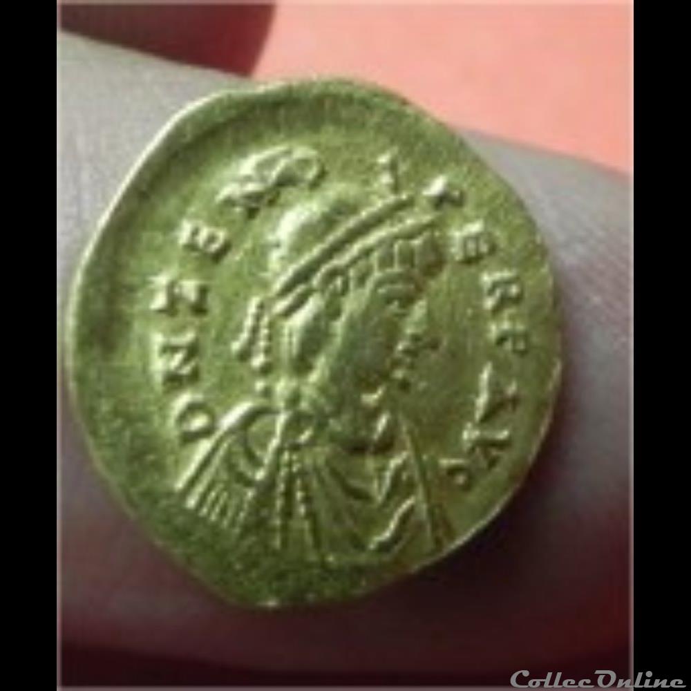 trémissis de ZENON monnaies antiquite av jc a ap romaines republicaines imperiales tremissis de zenon