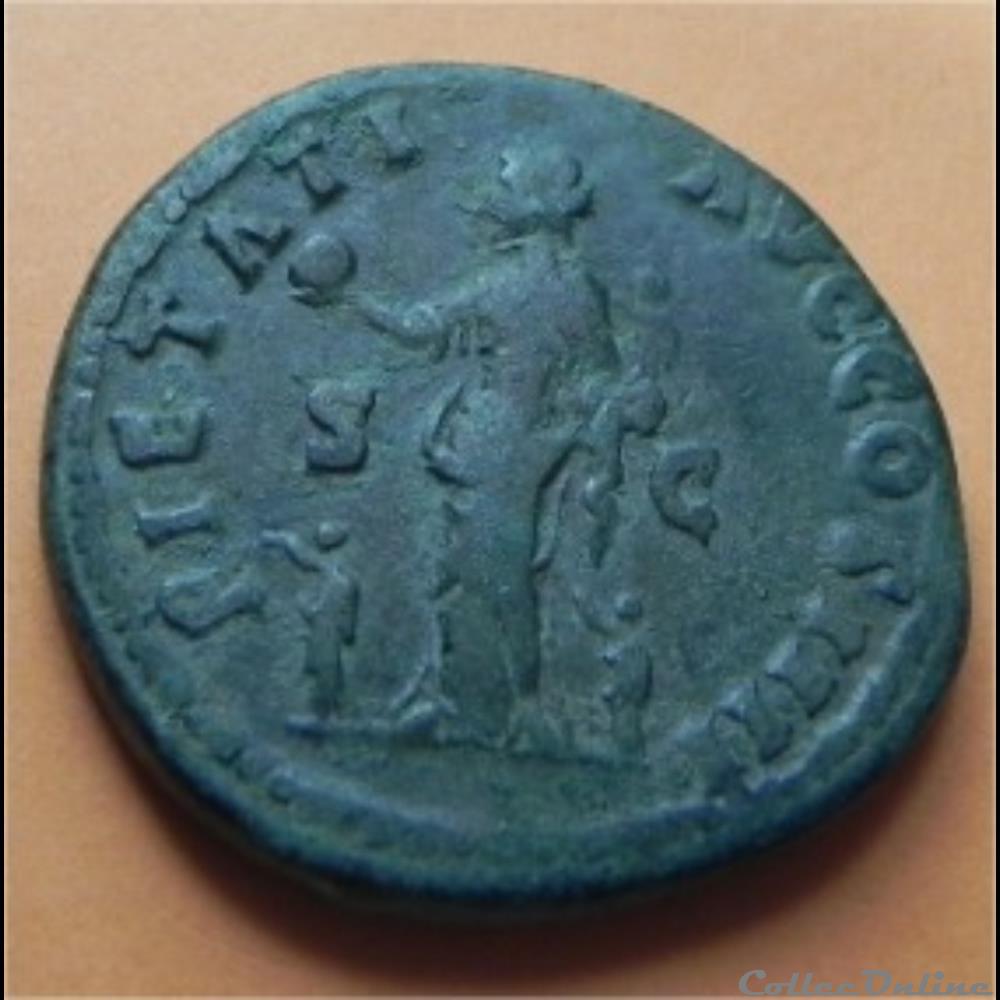 sesterce Antonin le Pieux 4 monnaie antique romaine sesterce antonin le pieux