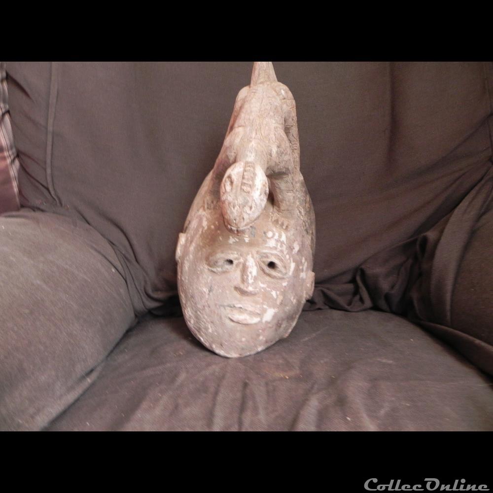 GELEDE mangouste art antiquite africain masque gelede mangouste