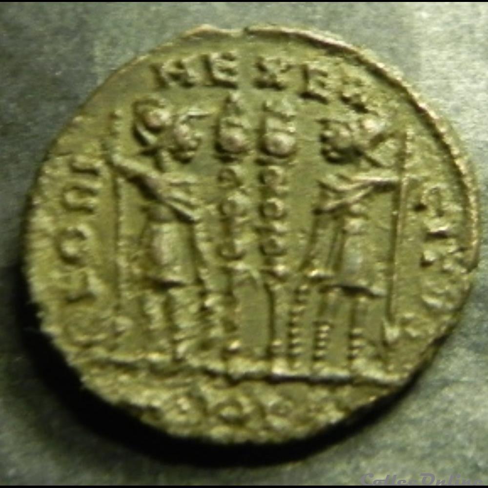 CONSTANTIN II GLORIA EXERCITVS CAESS OI 4 monnaie antique romaine constantin ii gloria exercitvs caess oi