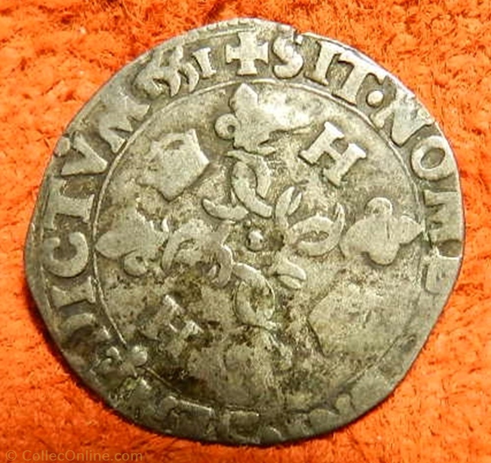 monnaie france royale henri ii douzain aux croissants rouen 1551