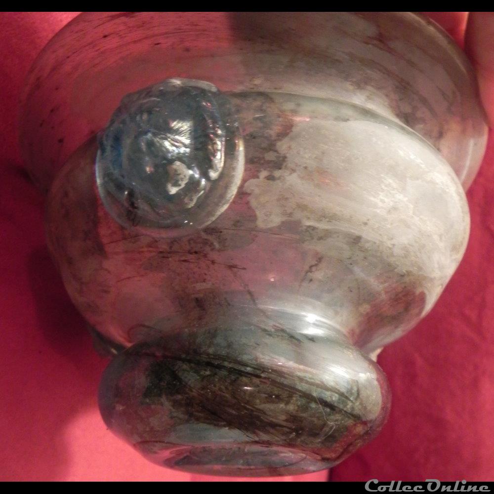 coupe en verre romain 3 appliques tête de lion 5 art antiquite cristal yorouba coupe en verre romain 3 appliques tete de lion
