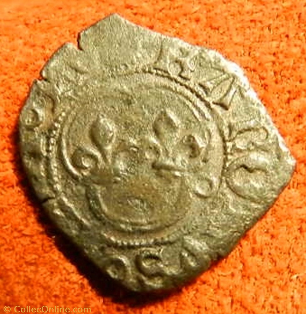 monnaie france royale charles viii double tournois niquet coquille ci 837