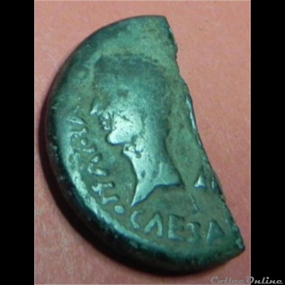 JULES CÉSAR et OCTAVE demi sesterce dupondius ? à la proue Vienne ? 5 monnaie antique romaine jules cesar et octave demi sesterce dupondius a la proue vienne