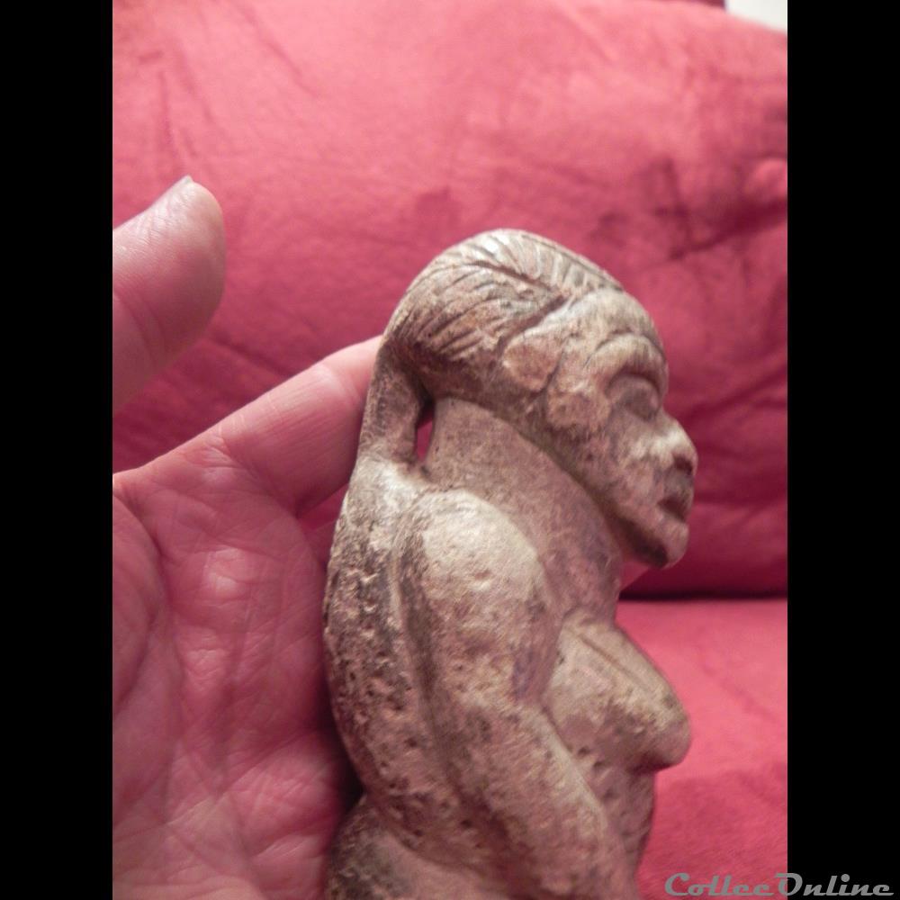 art antiquite africain statuette kissi pierre de lard steatite sierra leone