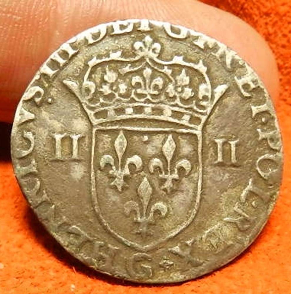 Henri III 1/4 écu 1587 G monnaie france a royale henri iii 1 4 ecu 1587 g