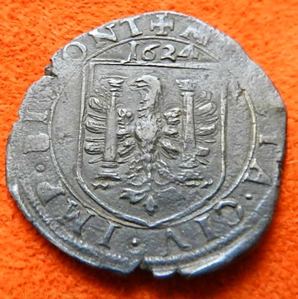 Besançon 8 gros 1624 monnaie france feodale besancon 8 gros 1624