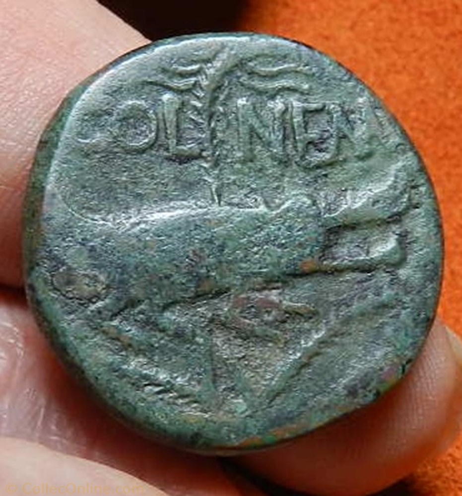 monnaie antique av jc ap romaine as de nimes