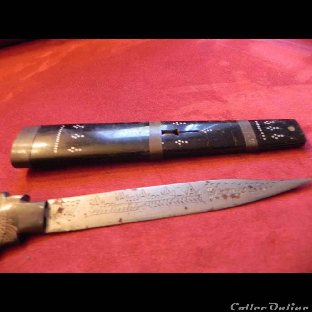 couteau indochine khmer angkor 2 militarium arme blanch mandat territoriaux couteau indochine khmer angkor