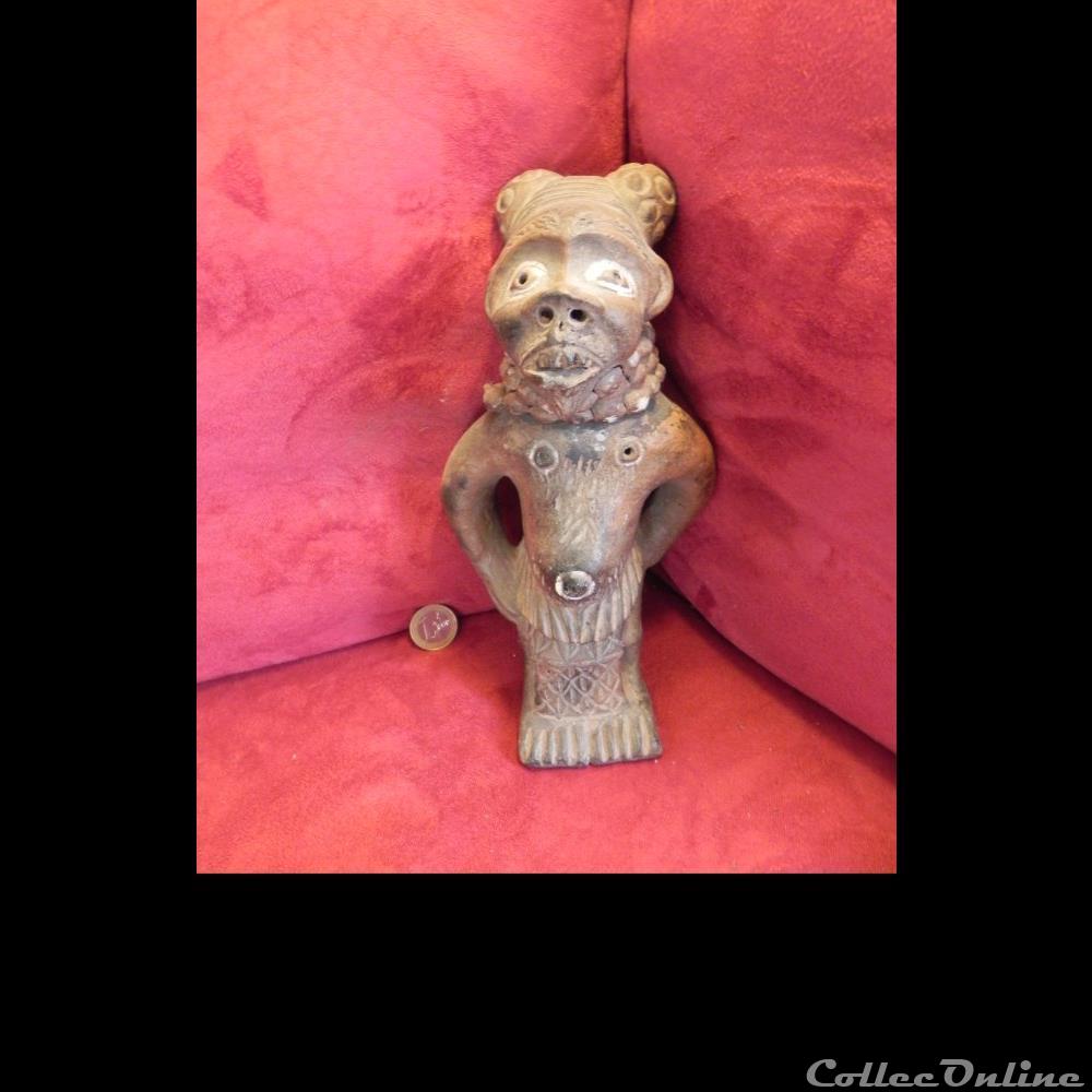 art antiquite africain statue terre cuite bamoun