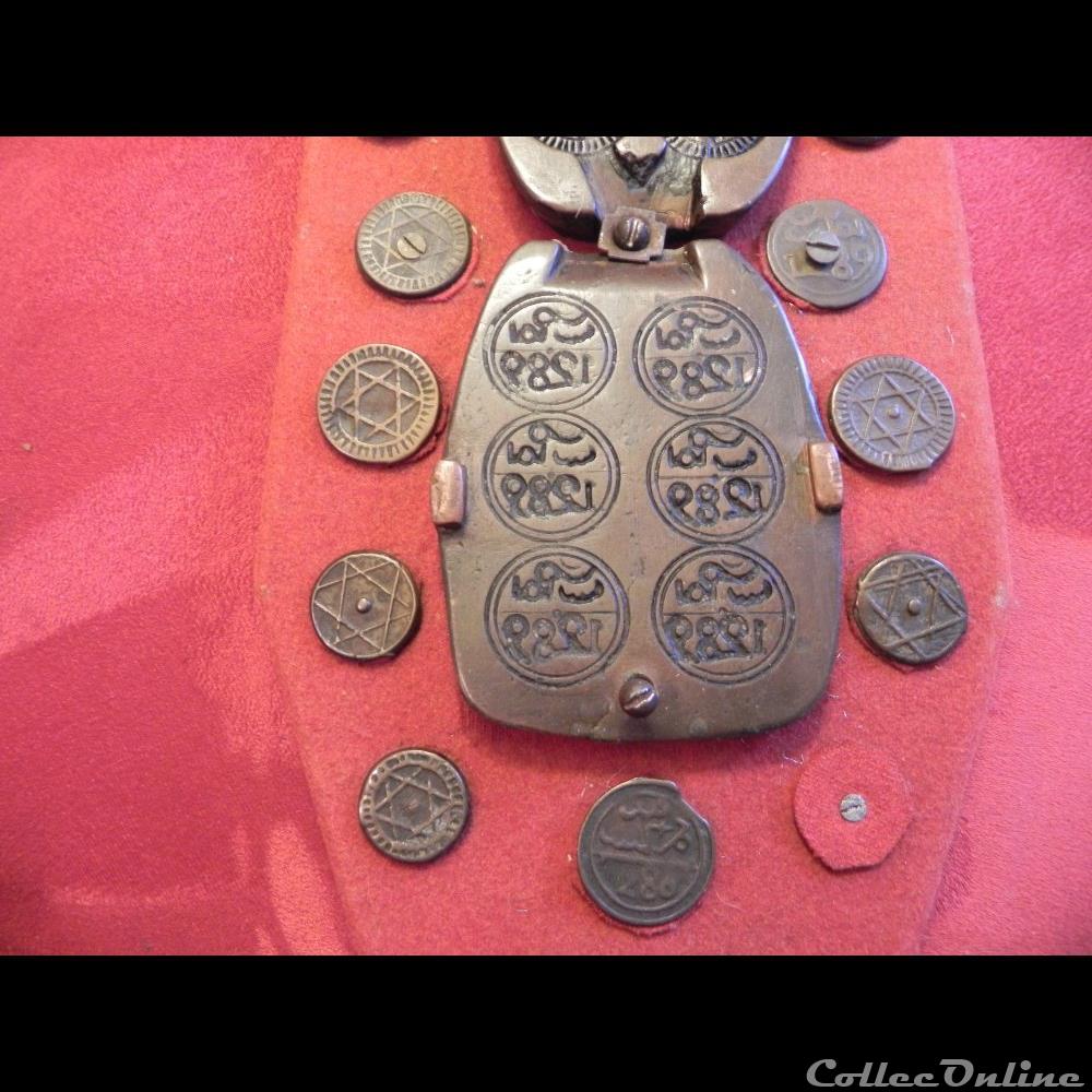 coin monétaire "moule à falus" Fès 1289 (1872) 2 monnaies monde maroc coin monetaire moule a falus fes 1289 1872