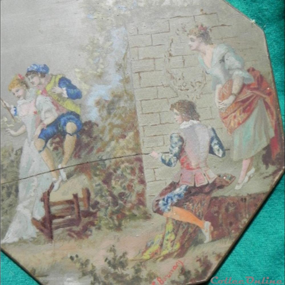 ÉVENTAIL fin XIX début XXème . signé C. BERNAY 3 vetement et accessoire eventail fin xix debut xxeme signe c bernay