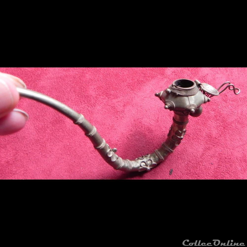 art antiquite asiatique petite pipe a opium