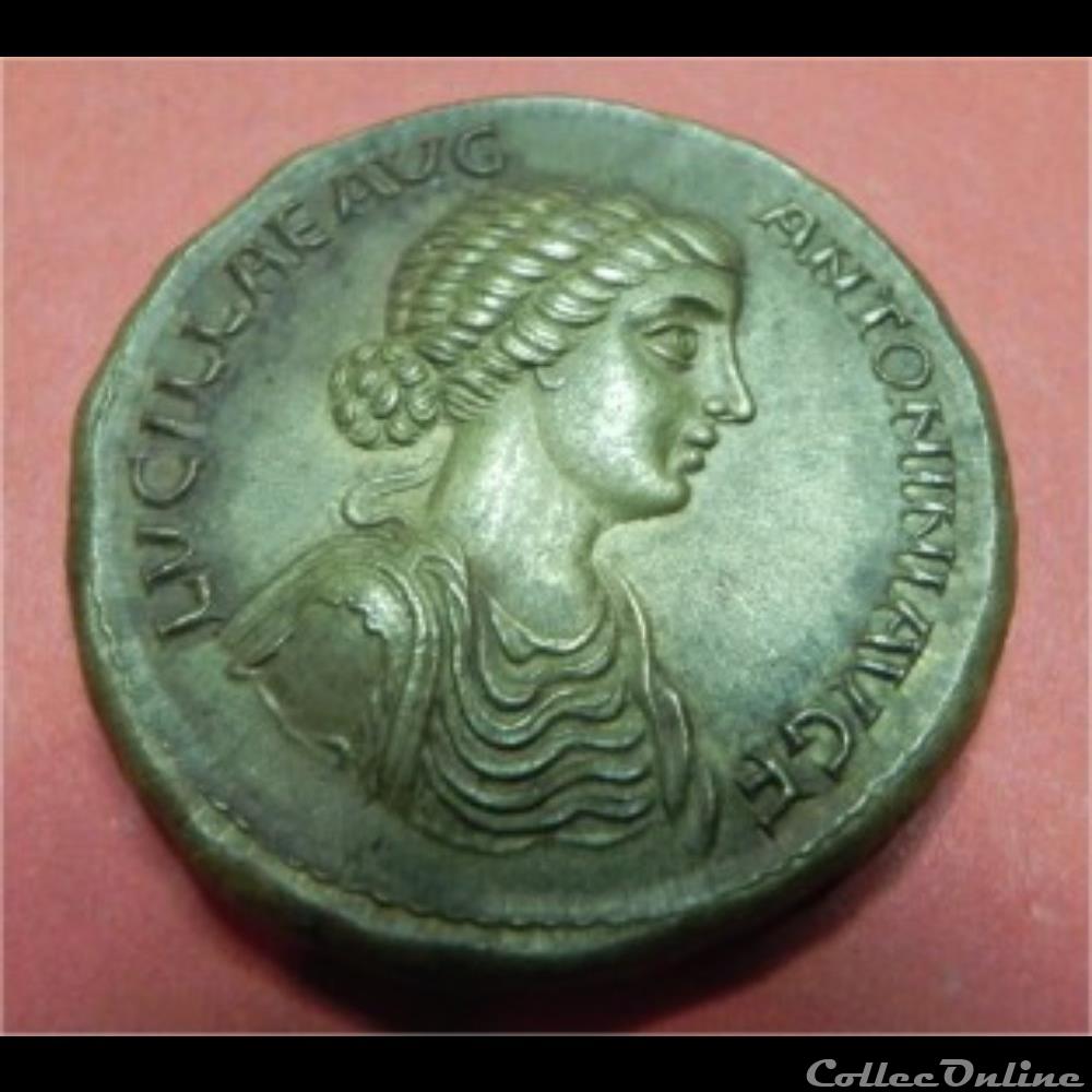 Faux moderne lucille ( 37.69 g sesterce double?) 2 monnaie antique romaine faux moderne lucille 37 69 g sesterce double