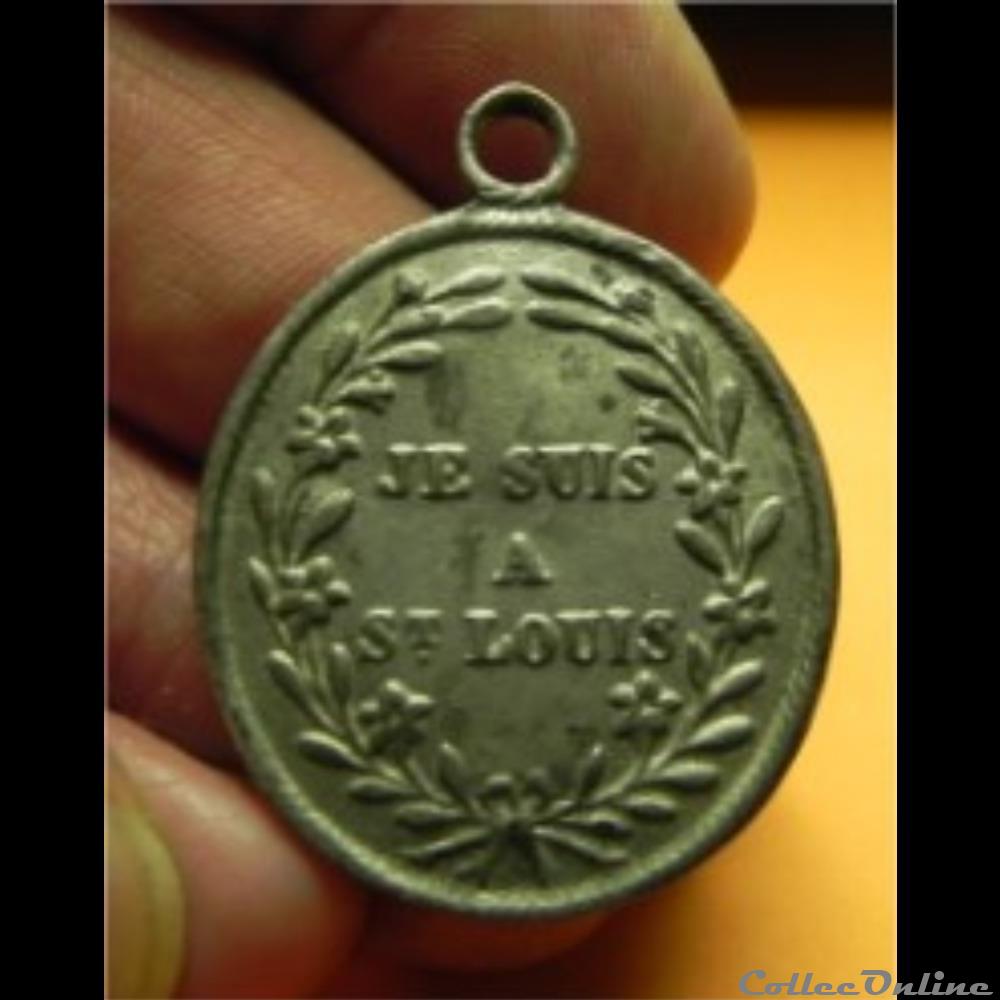 patrimoine religieux objet culte medaille de saint louis de gonzague fin 18 eme